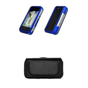  Motorola Backflip MB300 Premium Blue Rubberized Case Cover 