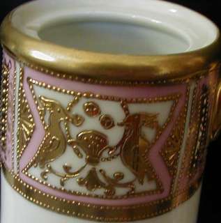 Nippon Hand Painted Coffee, Sugar, Cream, Pink & Gold  