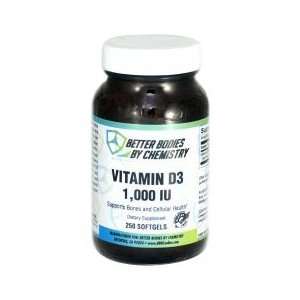  Better Bodies By Chemistry Vitamin D3 1,000 IU, 250 Count 