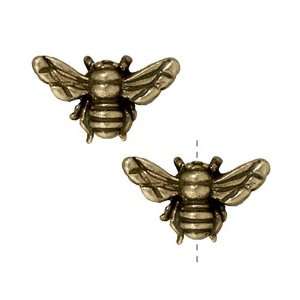  Brass Oxide Finish Lead Free Pewter Honey Bee Beads 9.5mm 