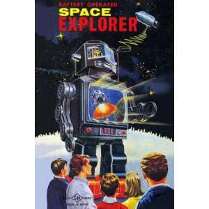 Exclusive By Buyenlarge Battery Operated Space Explorer 12x18 Giclee 