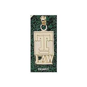  Temple Owls 10K Gold T School Of Law 5/8 Pendant 