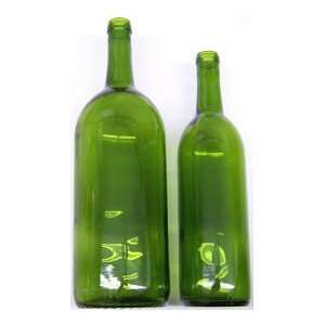  1.5 Liter Wine Bottles   Green, Case of 6