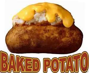 Bake Potato Concession Food Vendor Cart Menu Decal 10  