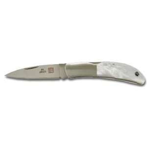 Al Mar Hawk With Pearl Handle And 2 1/2 Stainless Steel Blade  