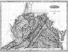 1823 VA MAP Hillsville West Salem Strasburg Old Virginia History ITS 