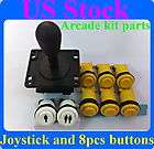   Joystick and 8 pcs Arcade buttons kit Multicade MAME Jamma game (Red