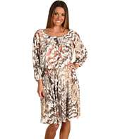 Donna Morgan Blouson Jersey Printed Dress With Pleating Details $82.99 
