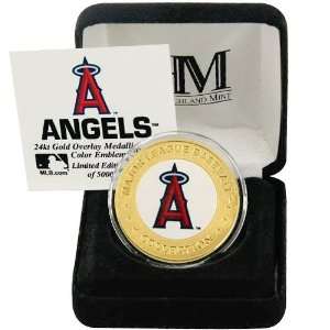 Los Angeles Angels of Anaheim 24Kt Gold and Team Color Mint Coin 