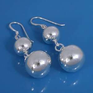  8.92 grams 925 Sterling Silver Dangle Balls Earring FREE 
