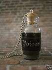 JAR OF POISON NECKLACE GOTH WICCA QUIRKY STEAMPUNK
