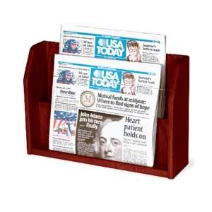  Wooden Mallet 2 Pocket Newspaper Rack