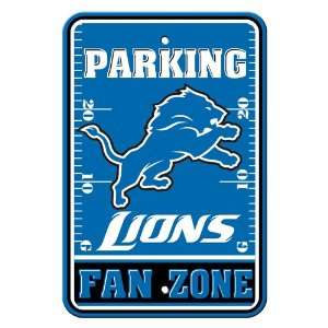  BSS   Detroit Lions NFL Plastic Parking Sign (Fan Zone 