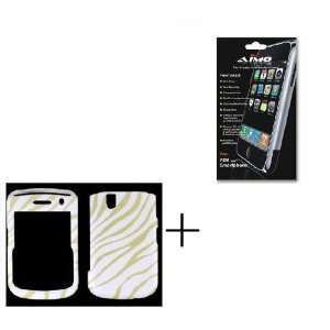 Gold+White Zebra Hard Premium Designer Protector Case + PREMIUM LCD 