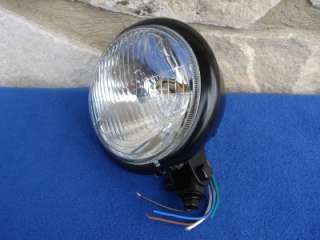 SMOOTH BLACK BATES STYLE HEADLIGHT FOR HARLEY & CHOPPERS