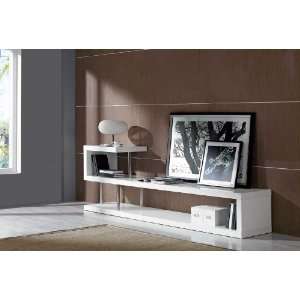  Vig Furniture Win 5 Modern White Lacquer TV Stand