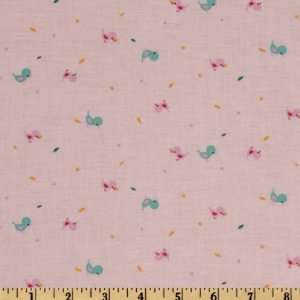 44 Wide Toy Poodle Birds Light Pink Fabric By The Yard 