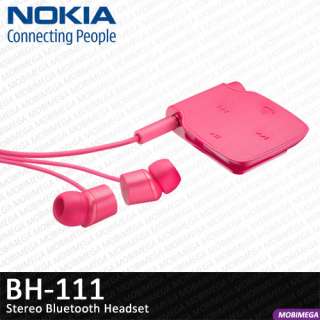 Nokia BH 111 A2DP Music Stereo Bluetooth Headset Pink  
