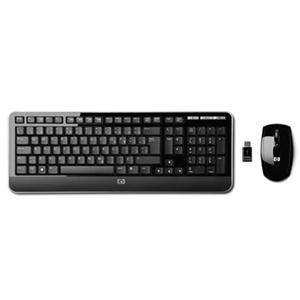 HP VT502AA Wireless Keyboard and Mouse (French) COMBO Comfort Design 