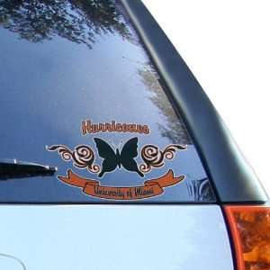  Miami Hurricanes Orange Green 10 Butterfly Car Decal 