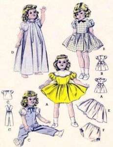 Vintage 21 SAUCY WALKER DOLL Clothes Pattern 6350  