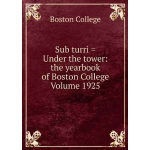  Sub turri  Under the tower the yearbook of Boston 