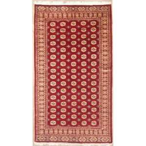 Pak Mori Bokhara Area Rug with Silk & Wool Pile    a 6x9 Medium Rug 