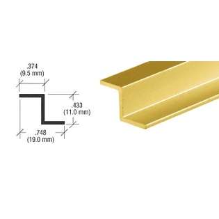 LAURENCE CRL Gold Anodized Z Bar Aluminum Channel 