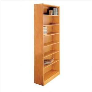   84 H Seven Shelf Bookcase Wood Finish Light Oak