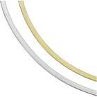   14K Yellow/White Gold 16 Inches Two Tone Reversible Omega Chain