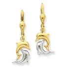 goldia 14k Gold Dolphin Hoop Earrings