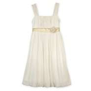 Byer Girls Dress Sleeveless Emma Bubble Gold/Ivory 