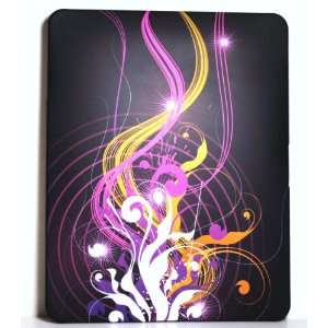  Black with Purple Orange White Wave Art Design Apple Ipad 