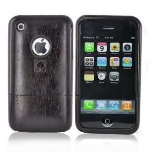  For Eco iPhone 3GS 3G 100% Hard Wood 2PC Case Dark Wood 