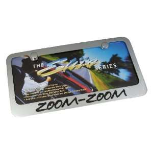  Mazda Zoom Zoom Chrome Brass License Plate Frame 