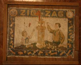 Antique Wooden Swedish Childrens Game ZIG ZAG, circa 1920 30  