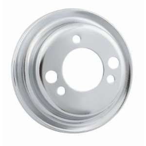   8825 Crank Pulley, Single Groove BBC Chrome Plated Steel Automotive
