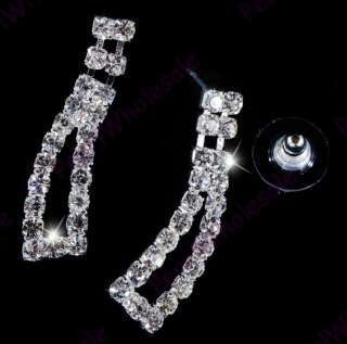 silver tone Rhinestone&alloy  necklace+earring 6sets  