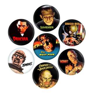 CLASSIC MOVIE MONSTERS   7 REFRIGERATOR MAGNETS  horror  