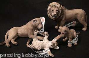 SCHLEICH Lion Family Lion, Lioness, & 2 Cubs Set  
