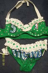   Piece Thong Bikini Bathing Suit Official NBA *USED* Must See  