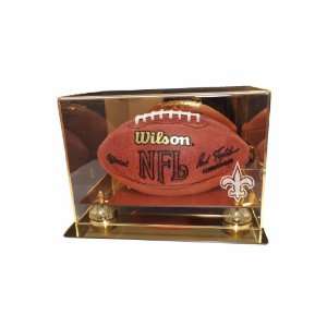 New Orleans Saints Gold Mirror Finish Football Display
