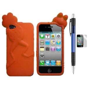  Orange Jumping Frog Shape Premium Design Protector Soft Cover Case 