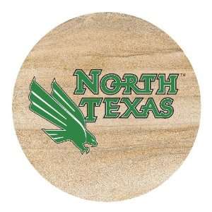  North Texas Mean Green Sandstone Beverage Coaster, Set of 