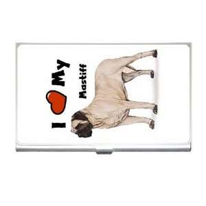  I Love My Mastiff Business Card Holder Case Office 