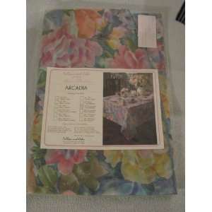   Illusion Arcadia 70 Inch Round Tablecloth, 100% Ninon