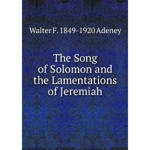  The Song of Solomon and the Lamentations of Jeremiah 