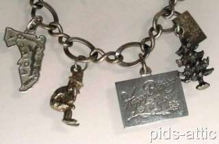   Sterling Silver Charm Bracelet with Nursery Rhyme Little Old Lady Shoe