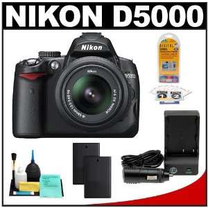  Nikon D5000 Digital SLR Camera w/ 18 55mm VR Lens + (2) EN 