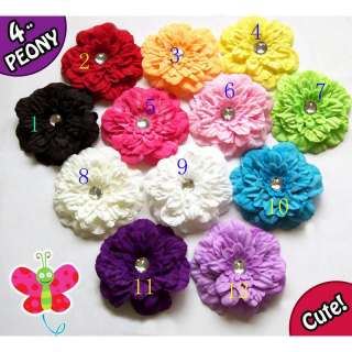 Free P&P 12PCS Girls Baby Lady Flower Hairbow Clip Crochet Headbands 